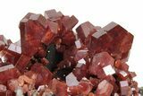 Deep Red Vanadinite Crystals on Barite - Morocco #231838-5